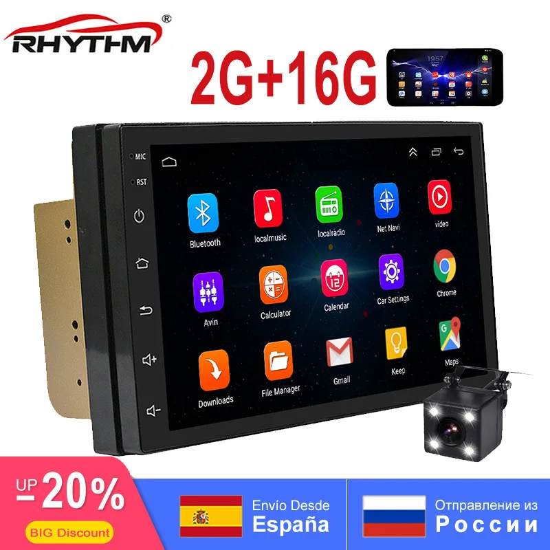 Ram 2 ГБ android 8 1 GPS автомобильный радиоприёмник авто bluetooth wifi Аудио 2din мульти