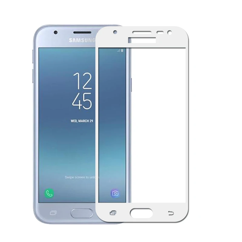 9H полное покрытие закаленное стекло для Samsung Galaxy S6 S7 A3 A5 A7 2017 2016 J3 J5 J7 Prime C5 C7 чехол с