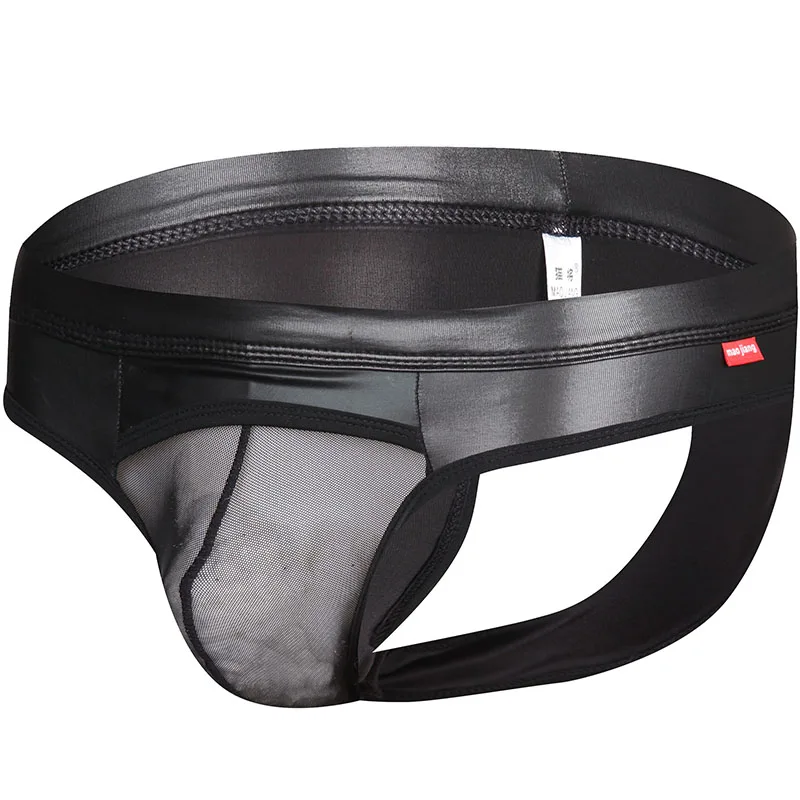 AIIOU Мужское нижнее белье гей бикини трусы с сеткой сексуальное Т образным