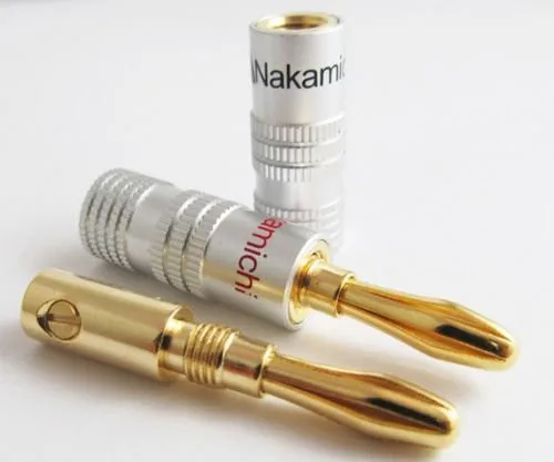 500 шт. 24-каратный Золотой динамик Nakamichi винт Банановый штекер аудио разъем |