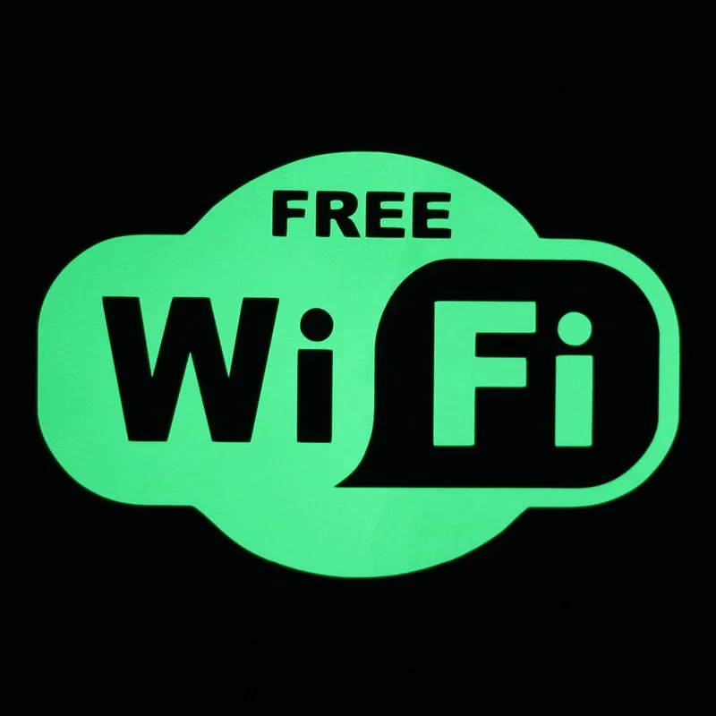 Бесплатный Wi Fi внутренний знак светящийся стикер фотонаклейка наклейка для