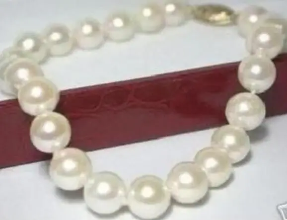 Очаровательно! Женский браслет из натурального пресноводного белого жемчуга 8 9