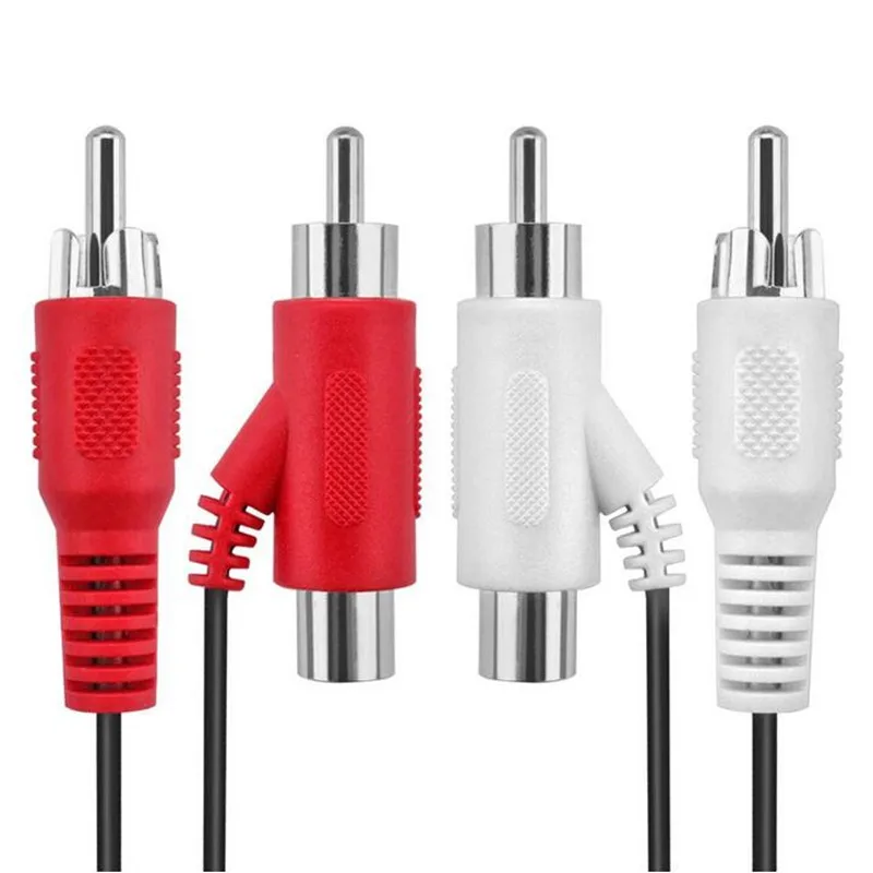 Кабель RCA Audio Piggyback 2 Male to + Female 12 футов | Электроника
