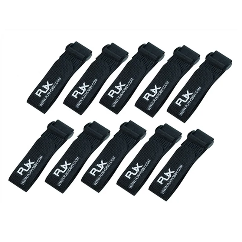 10 шт./лот черные ремни для батареи крепежные элементы 300 мм * 20 крюк и петля RC FPV Racing