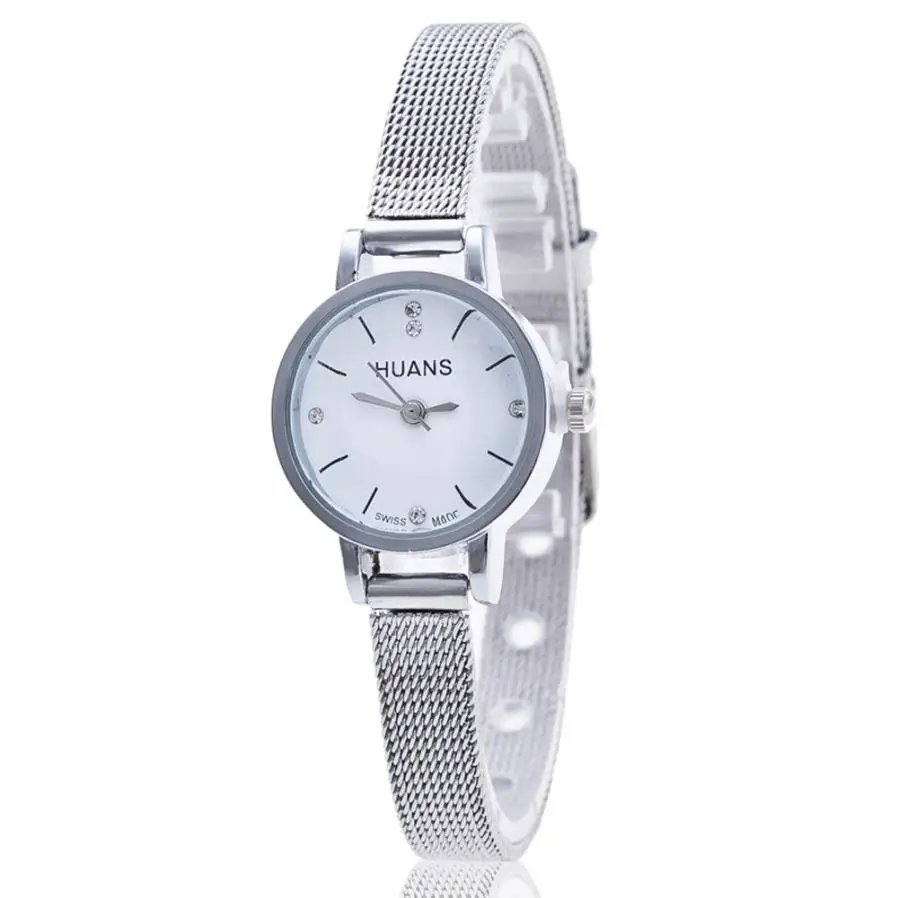 Женские модные роскошные часы Reloj Mujer серебряные качественные женские кварцевые