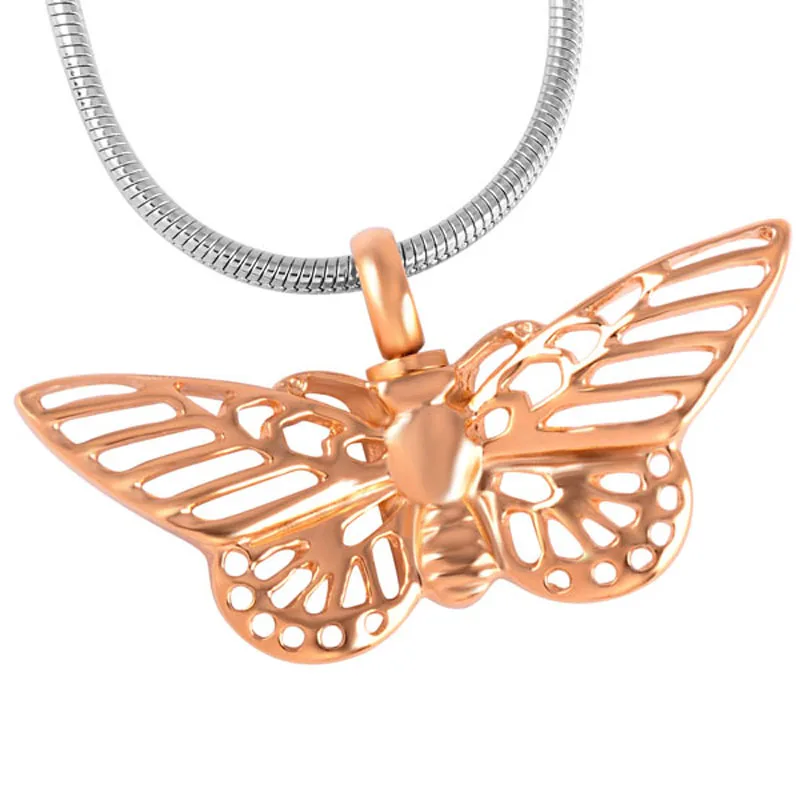 

Butterfly Cremation Urn Pendant Stainless Steel Hollow Butterfly Family/Pet Memorial Funeral Cremation Jewelry