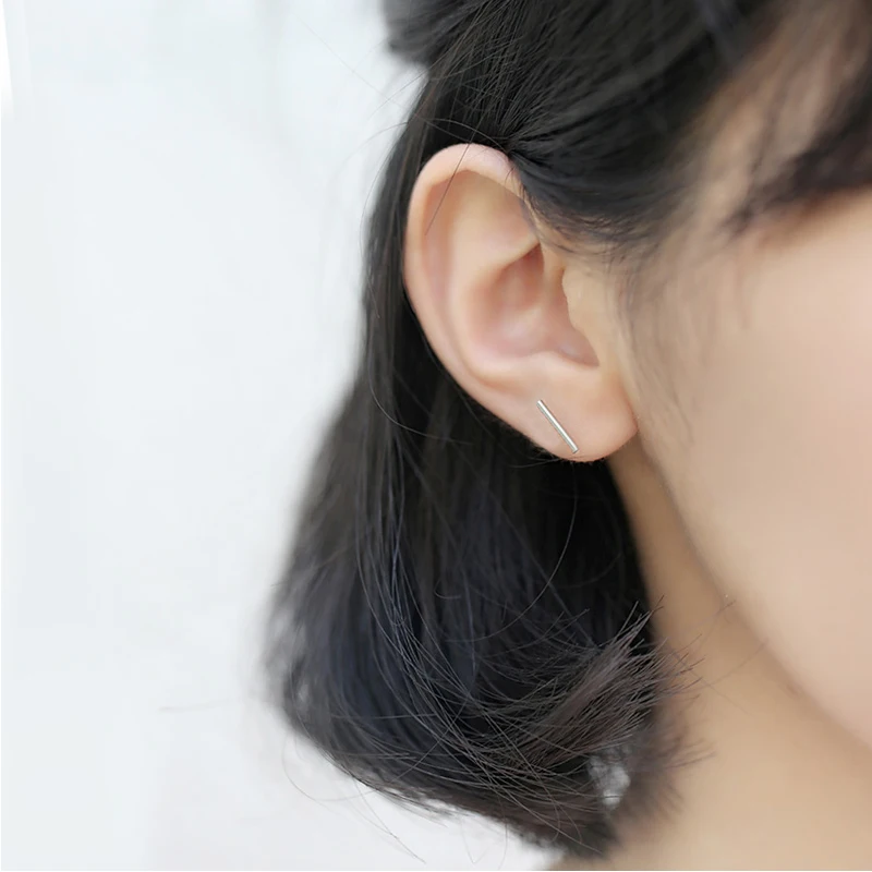 Распродажа 1 пара золотых сережек гвоздиков для девушек Т образные черные серьги