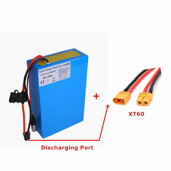 XT60 Port 48 V 20AH литий-ионный Электрический скутер велосипед Батарея для 750 Вт 1000 электровелосипед велосипед мотор с 30A BMS мульти Зарядное устройство Порты - Цвет: XT60 Port