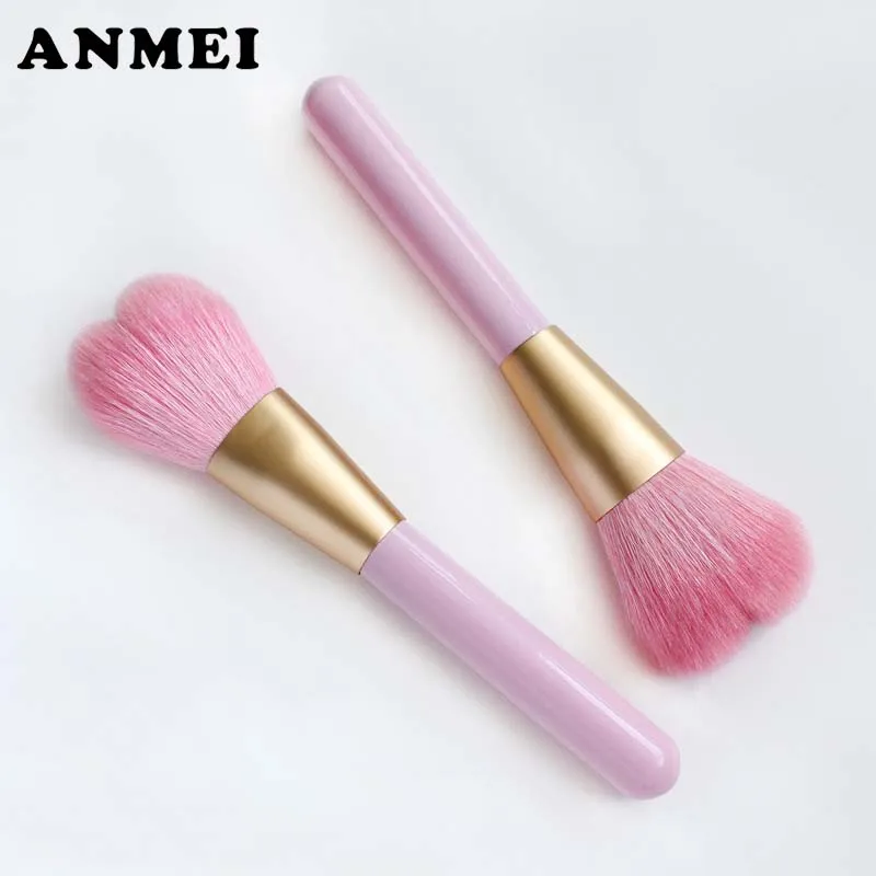 2018 Pink Heart shape brushes Concealer Powder Blush Multi-function Foundation Face Make up Brush Tools Professional Beauty Cosm | Красота и