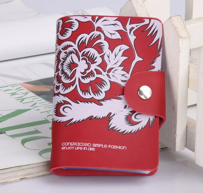 Pattern 7 China drag Eastnights Визитница кожаная визитница женщины кожаный бумажник держатель кредитной карты Книга ID Card Case - Цвет: Pattern 7 China drag