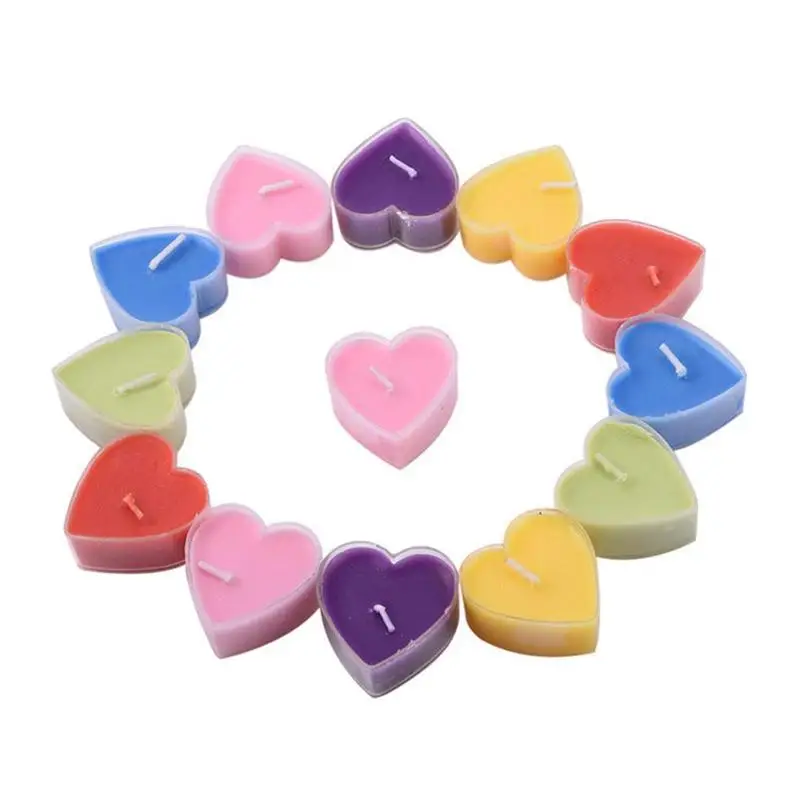 YEARNUO 9 шт./компл. красочные Loveheart романтические свечи подарок ко Дню Святого