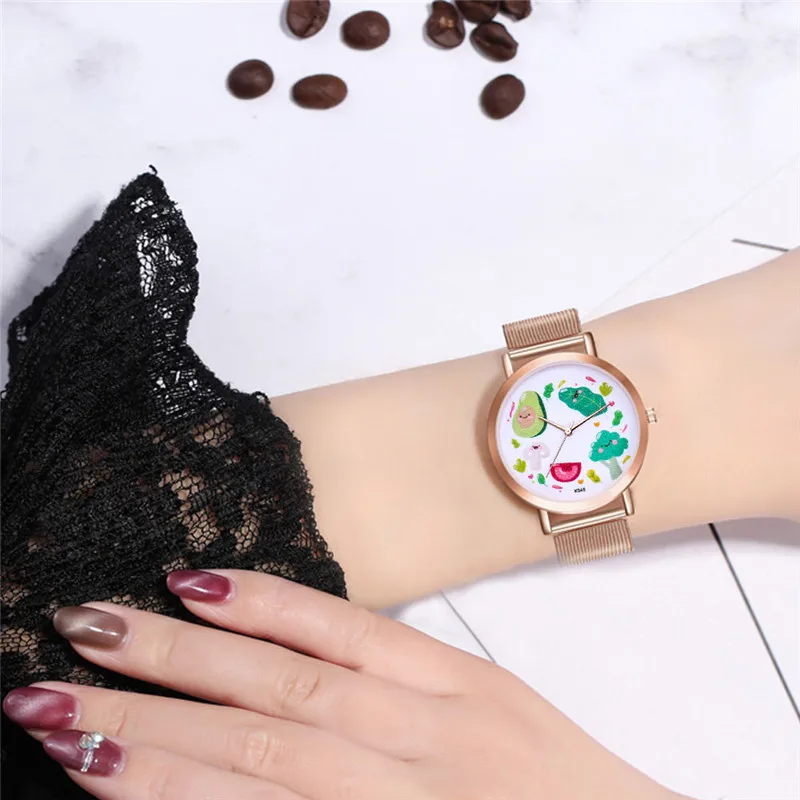 FUNIQUE Relojes Feminino ультра тонкие наручные часы для женщин авокадо сталь кварцевые