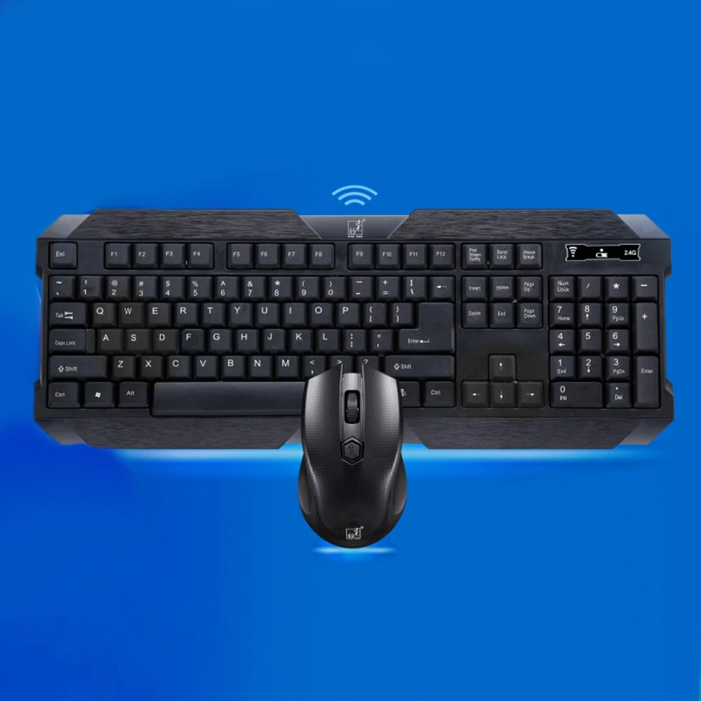 Игровая беспроводная клавиатура и мышь комбо набор 2 4 ГГц 1600 точек/дюйм геймер