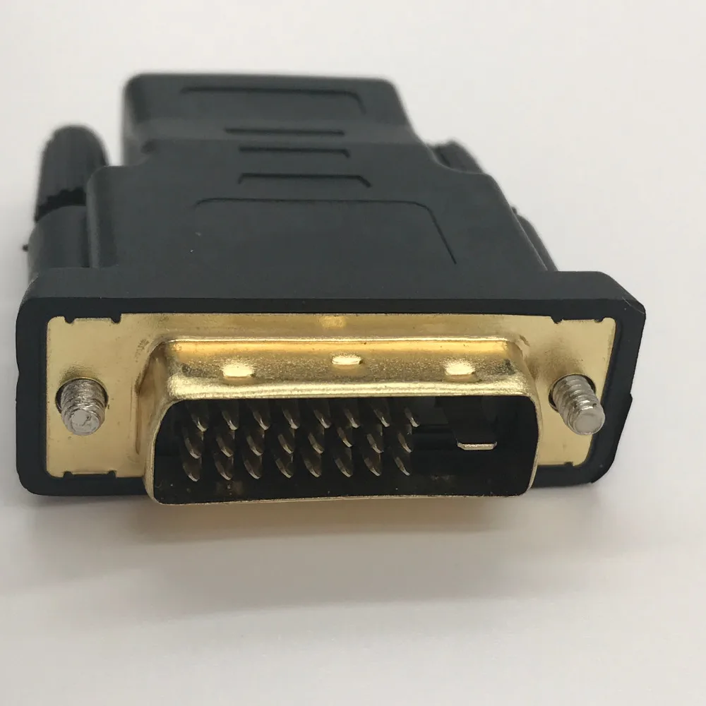 Адаптер DVI 24 + 1 к HDVT вилка HDMI совместимый конвертер мама для HDTV позолоченная