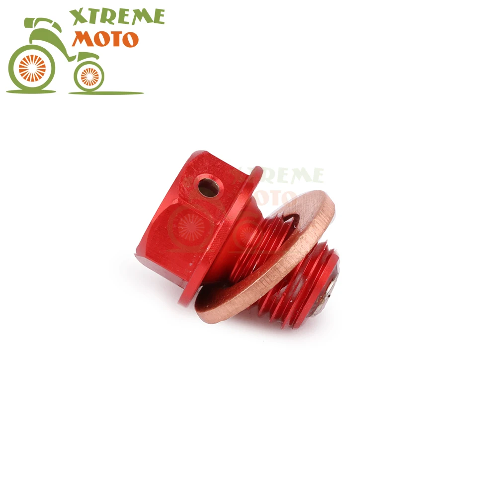 CNC M12*1.5 Magnetic Oil Sump Screw Drain Plug Bolt For HONDA ATC Big Red Foreman FourTrax Rancher Recon 125 185 200 250 400 500 |