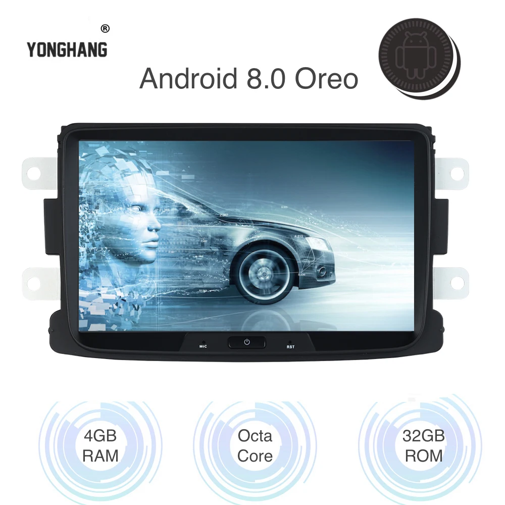 Автомобильный радиоприемник gps Android 8,0/7,1 для Renault Duster Dacia Logan Duster Captur Лада Xray 2 Logan 2 Navi 8-ядерный WI-FI BT SWC USB AUX