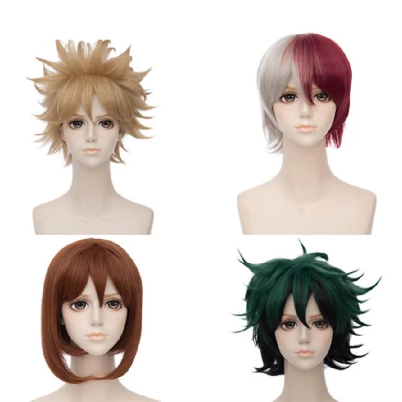 Boku no my hero Косплей Academy парики bakugou кацуки школьный Костюм midoriya izuku очако урарака