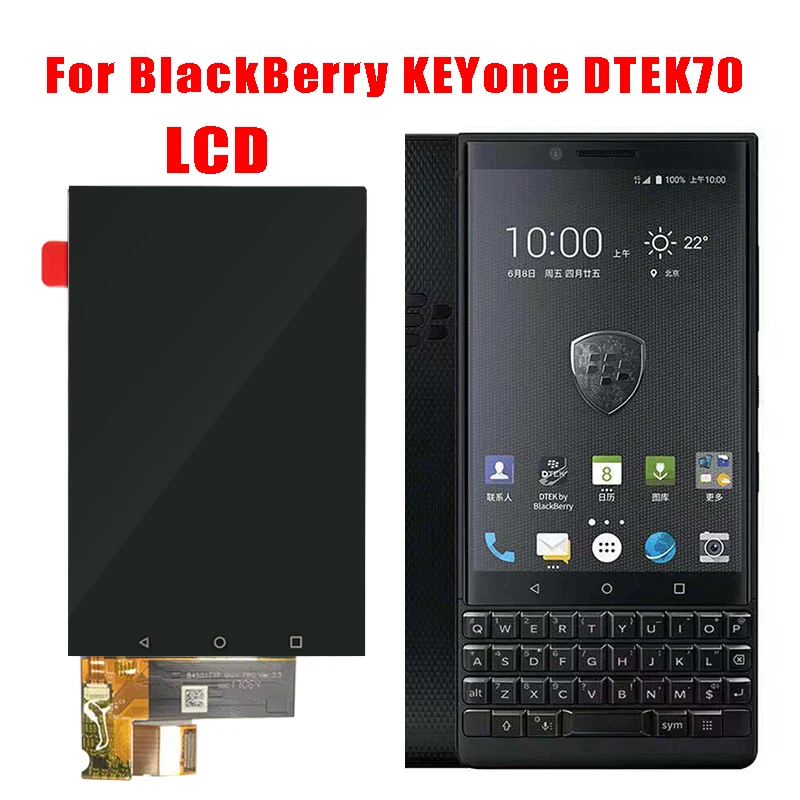 Дисплей с тачскрином для смартфона BlackBerry KEYone DTEK70 100% дюйма|Экраны мобильных