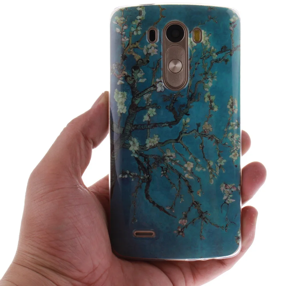 Рисунком Тонкий ТПУ Мягкие TPU IMD Case для LG G3 Защитный Мобильного Телефона Крышку