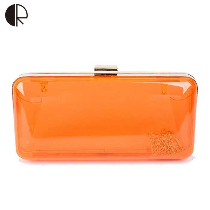 

New Women Transparent / Lace Flap Acrylic Clear Colorful Ladies Handbags Chains Wedding Party Day Clutch Evening Bags BH538
