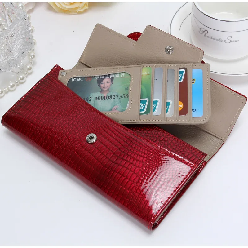 Женские кошельки высококачественный кожаный кошелек модные женские на застежке