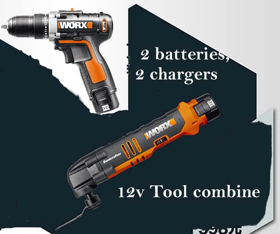 НОВОЕ поступление Worx combine tool электрическая отвертка + Осциллирующей пилы с 12 В