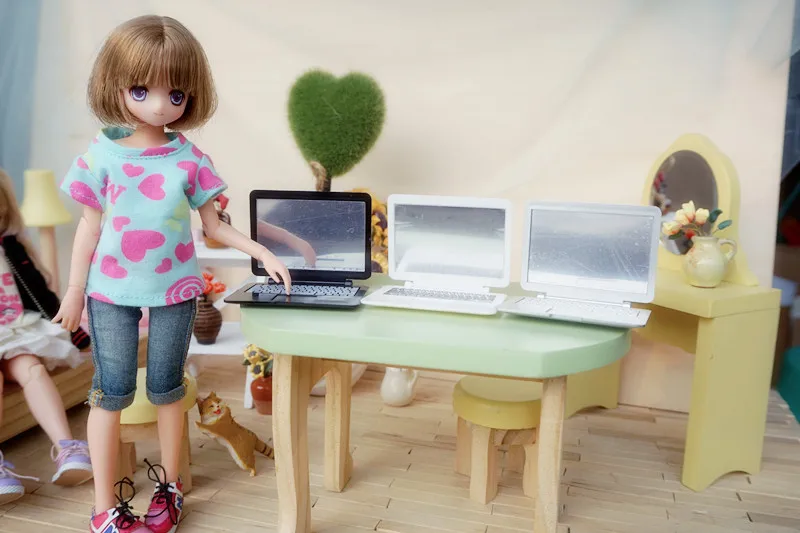 Новинка Аксессуары для кукольного домика 1/6 BJD Мини ноутбук az OB27 кукла licca AZONE
