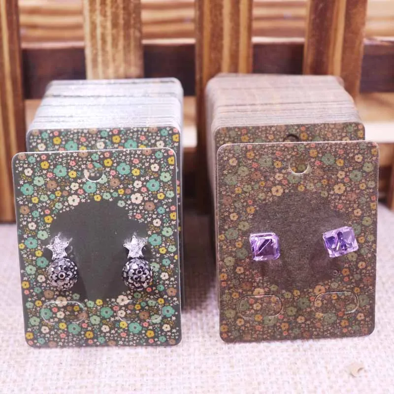 100 шт. Новые diy Ювелирные изделия дисплей карты серьги 4x5 см подвешенная бирка DIY