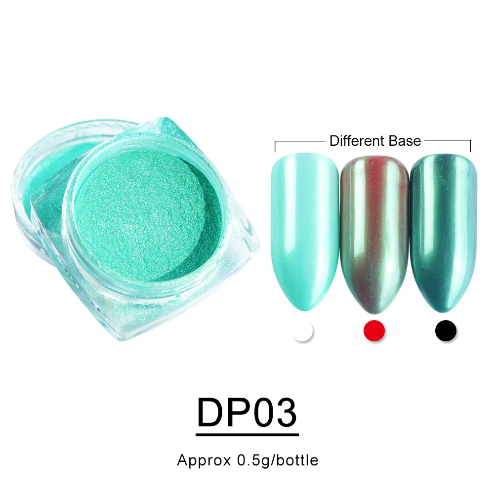 DP03 1 коробка золотого волшебного зеркального блеска для ногтей порошок розовый синий фиолетовый корпус Пылезащитный УФ Гель-лак для ногтей зеркальная пудра маникюрный LADP01-16 - Цвет: DP03