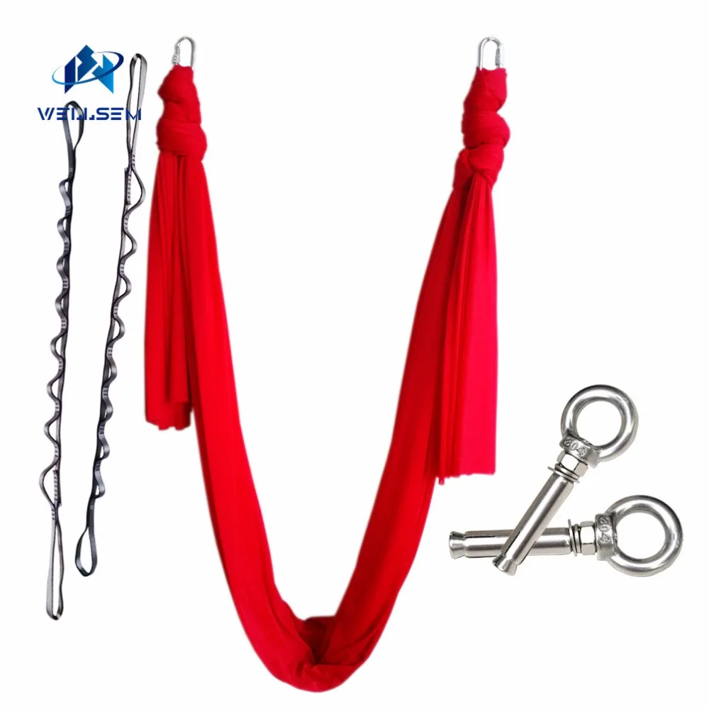 Полный комплект для йоги гамака с анти гравитацией 5 метров качели + 1 пара