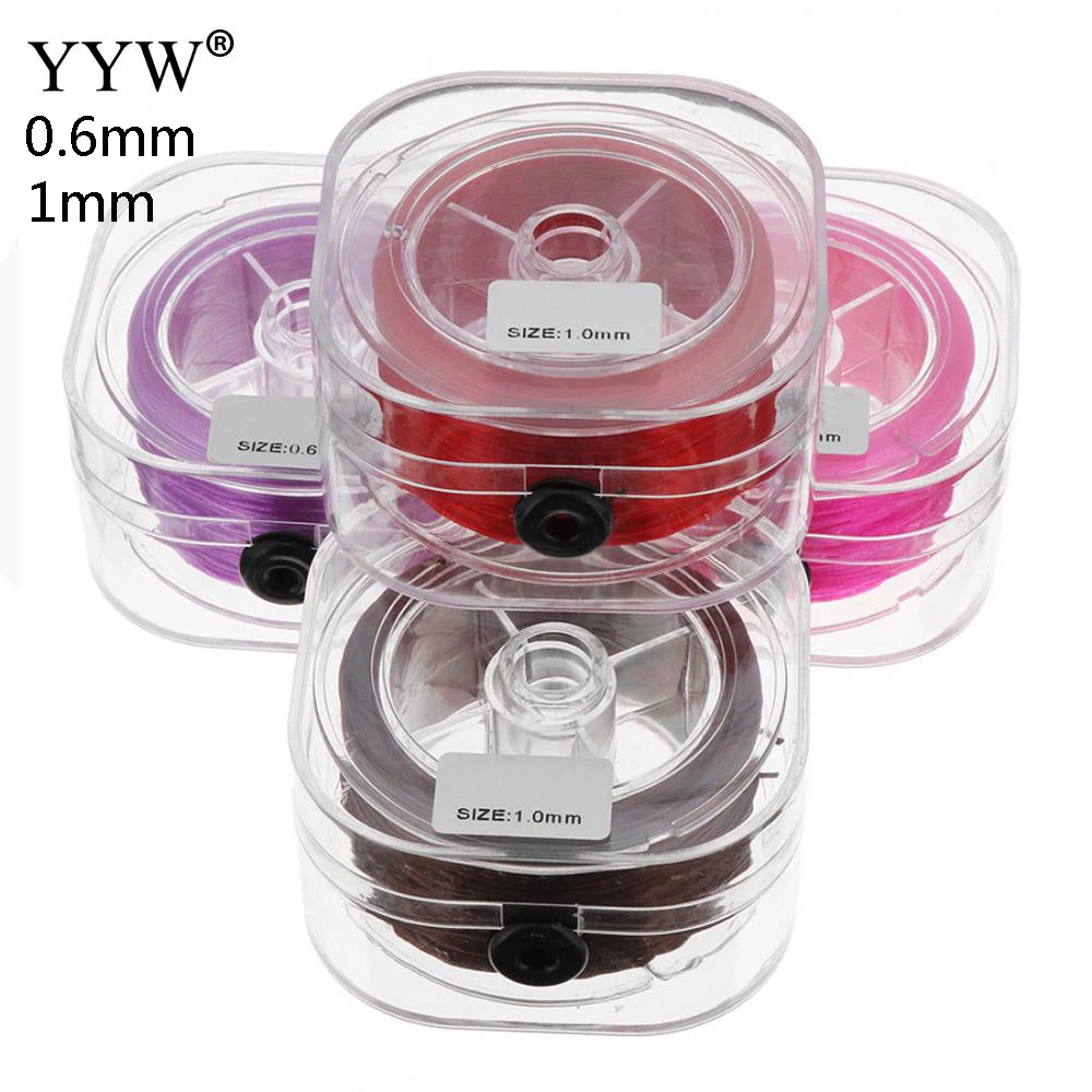 

100m DIY Crystal Beading Stretch Cord Stretchy Japan Elastic String With Box Transparent Clear Round Beading Wire Jewelry Making