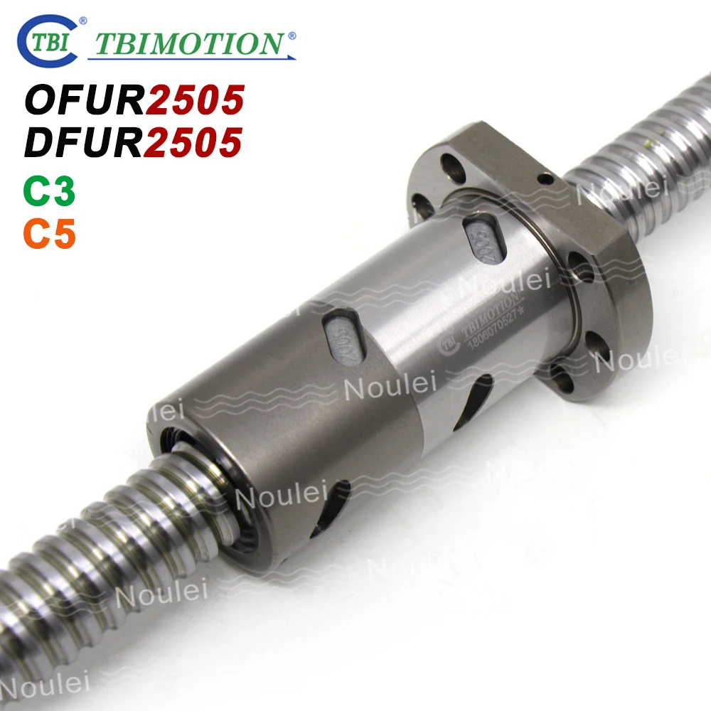 TBI C3 C5 2505 шариковый винт 5 мм со свинцом DFUR2505 шариковая гайка CNC анти обратная