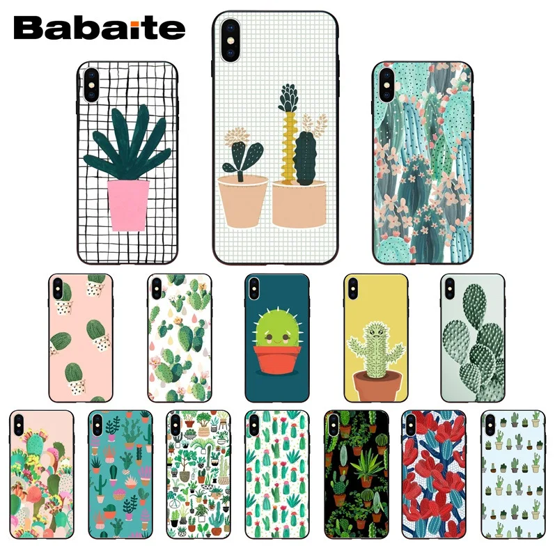 Для iphone 11pro max Flower Plants Cactu Coque Shell аксессуары для телефонов Чехол X XS MAX 8 7 6S Plus 5S SE XR
