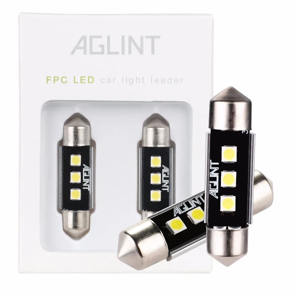 AGLINT 2 шт. C5W гирлянда 36 мм 3030 3 светодиода CANBUS Авто Интерьер светильник для чтения