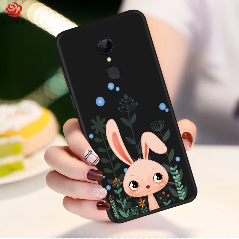 Силиконовый чехол для Xiaomi Redmi 5 Plus с милым животным медведем 3D рельефный 6A Note 7 Pro