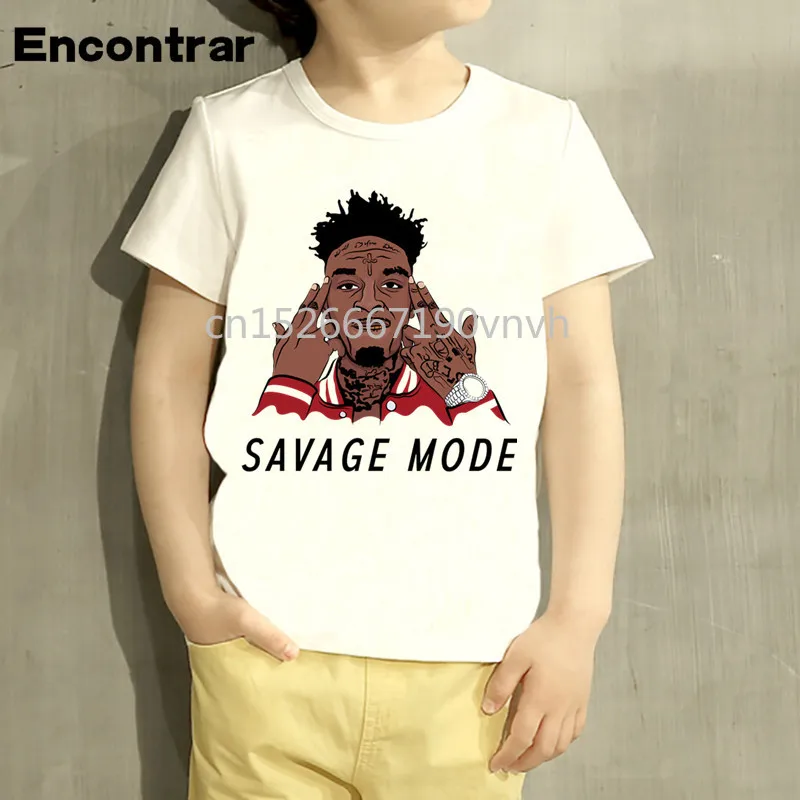 Детская модная футболка в стиле хип-хоп Swag для маленьких мальчиков и девочек 21