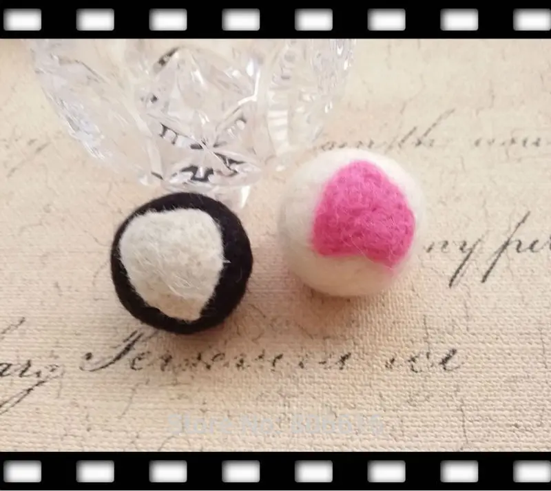 

10 шт., круглые подвески из шерстяной проволоки, 35 мм