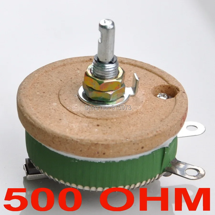 (10 pcs/lot) 50W 500 OHM High Power Wirewound Potentiometer, Rheostat, Variable Resistor, 50 Watts.