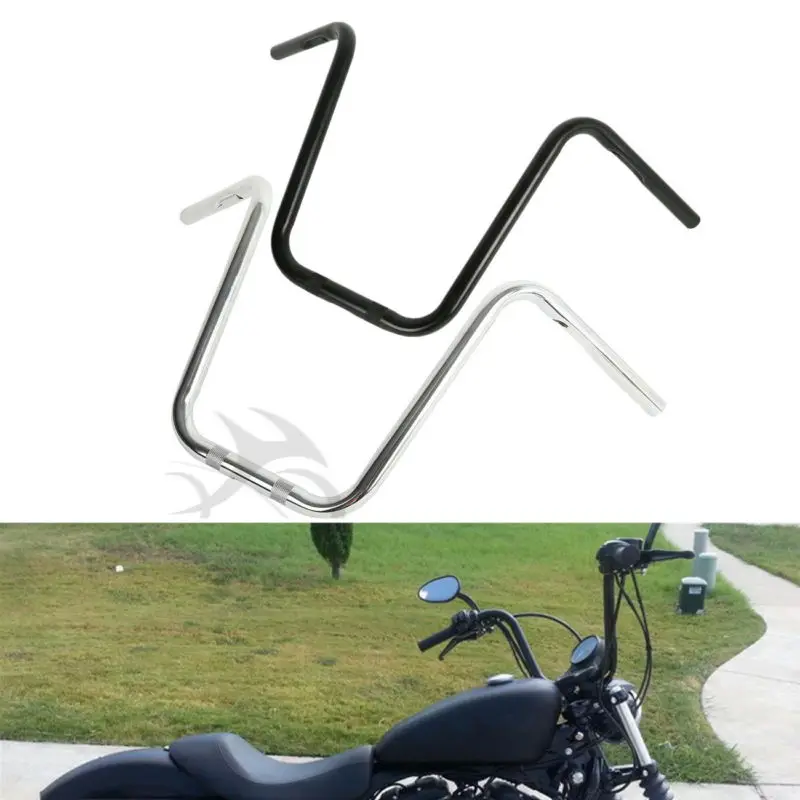 Мотоциклетная вешалка 1 дюйм черная хромированная 14 дюймов для Harley Sportster XL 883 1200
