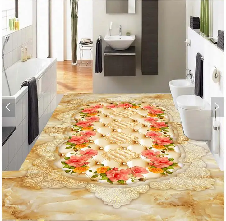 3d напольное покрытие Европейский камень мрамор гостиная ванная комната 3D
