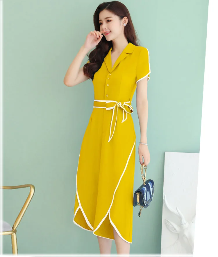 

High quality new 2018 summer ladies chiffon jumpsuit elegant female solid color jumpsuits short sleeve with belt