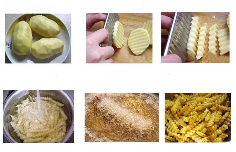 Нож для резки картофеля из нержавеющей стали лезвие теста овощей измельчения