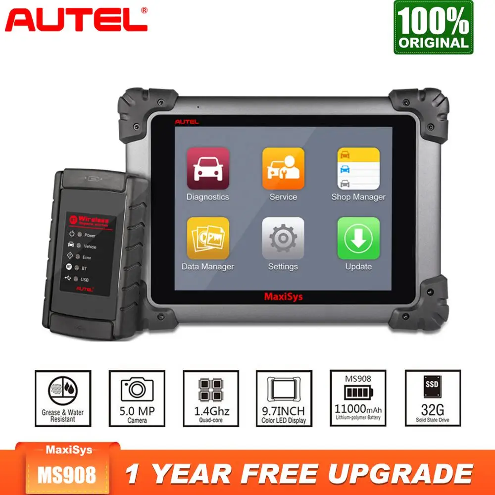 100% Autel High End MaxiSys Pro MS908 автомобильный диагностический инструмент OBD2 сканер
