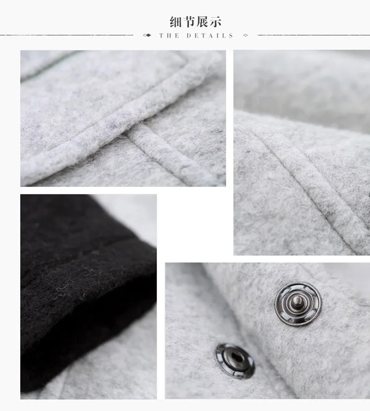 Winter elegant vitage style coats female long sleeve turn-down collar Gradient wool jackets fashion outerwear gx1571 | Женская одежда