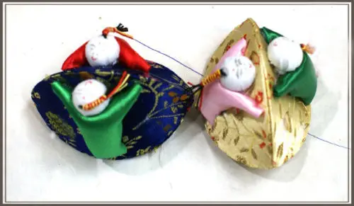 Wholesale 7*5cm 10Pcs Chinese Handmade Vintage Silk Jewelry Boxes With2cute Baby Dolls | Украшения и аксессуары