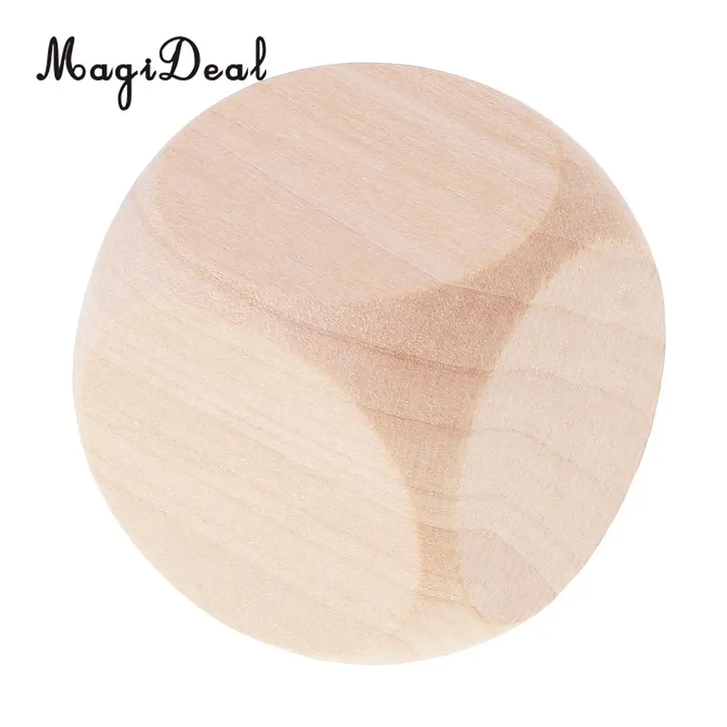MagiDeal 10 шт./компл. 3 см деревянные кубики D6 шестисторонние пустые DIY для D &amp TRPG MTG
