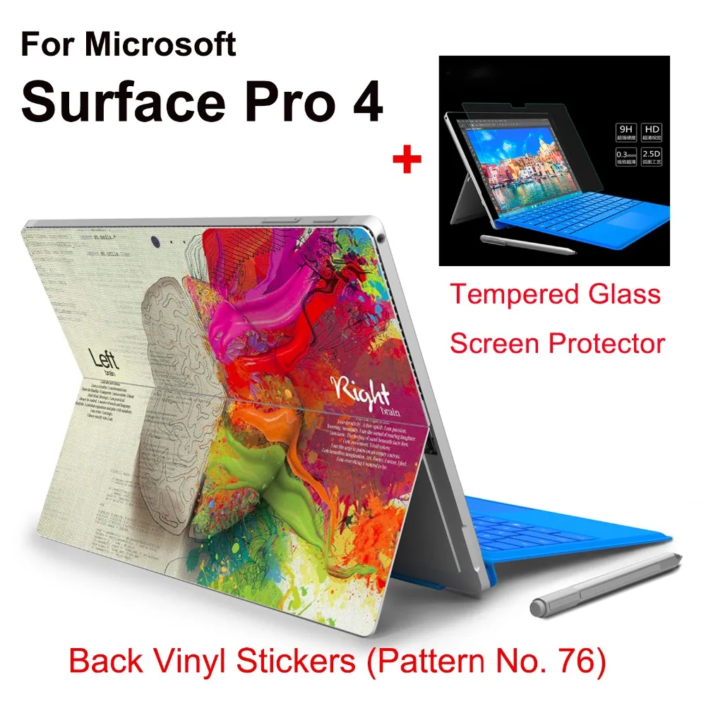 2017 Лидер продаж для Surface Pro 4 Tablet виниловая наклейка Нетбуки glittler Стикеры кожи +