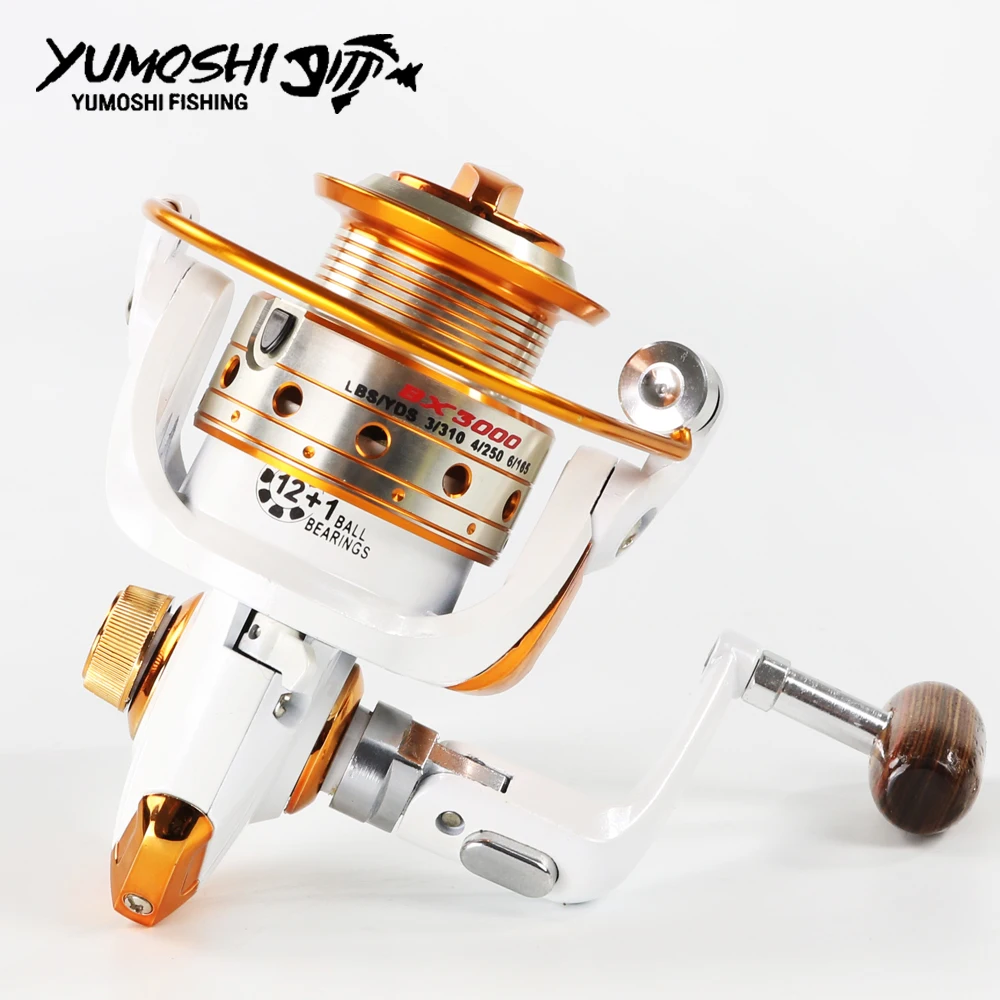 Металлическая спиннинговая Рыболовная катушка YUMOSHI серия 500 9000Series 12 + 1BB 5 5: 1/5.2:1