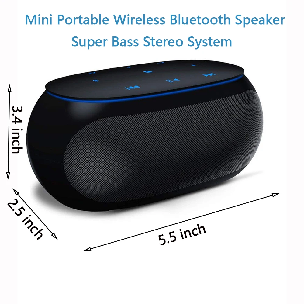 Мини bluetooth колонки портативный беспроводной сабвуфер с сенсорным экраном Hi Fi