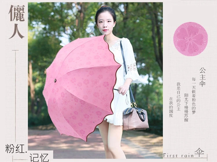 2017 бренд цветок зонт от солнца и дождя со складным зонтом большие женские зонты